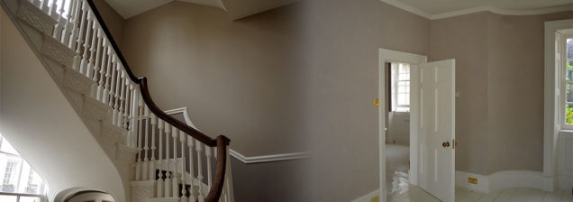 Domestic Decorating Services stairway and living-room